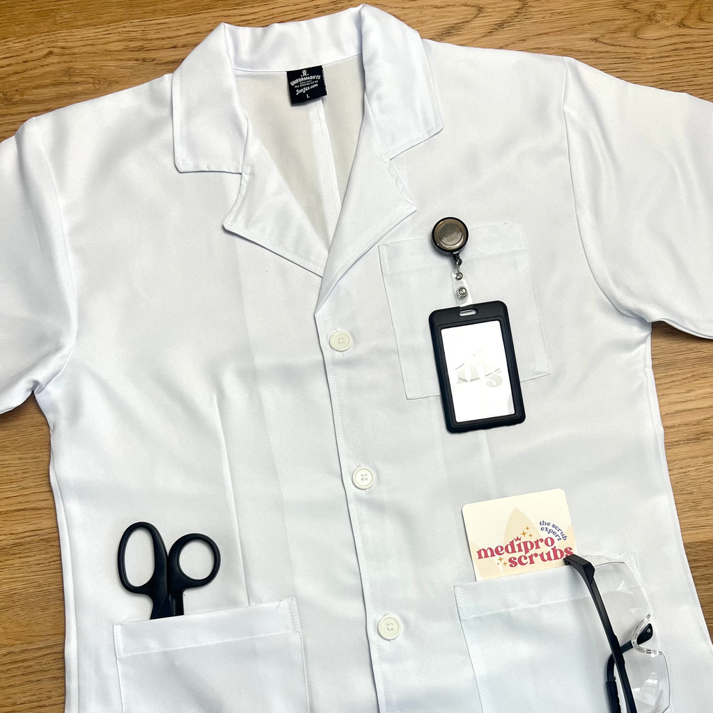Medical lab coat in white by Jonjes Malaysia
