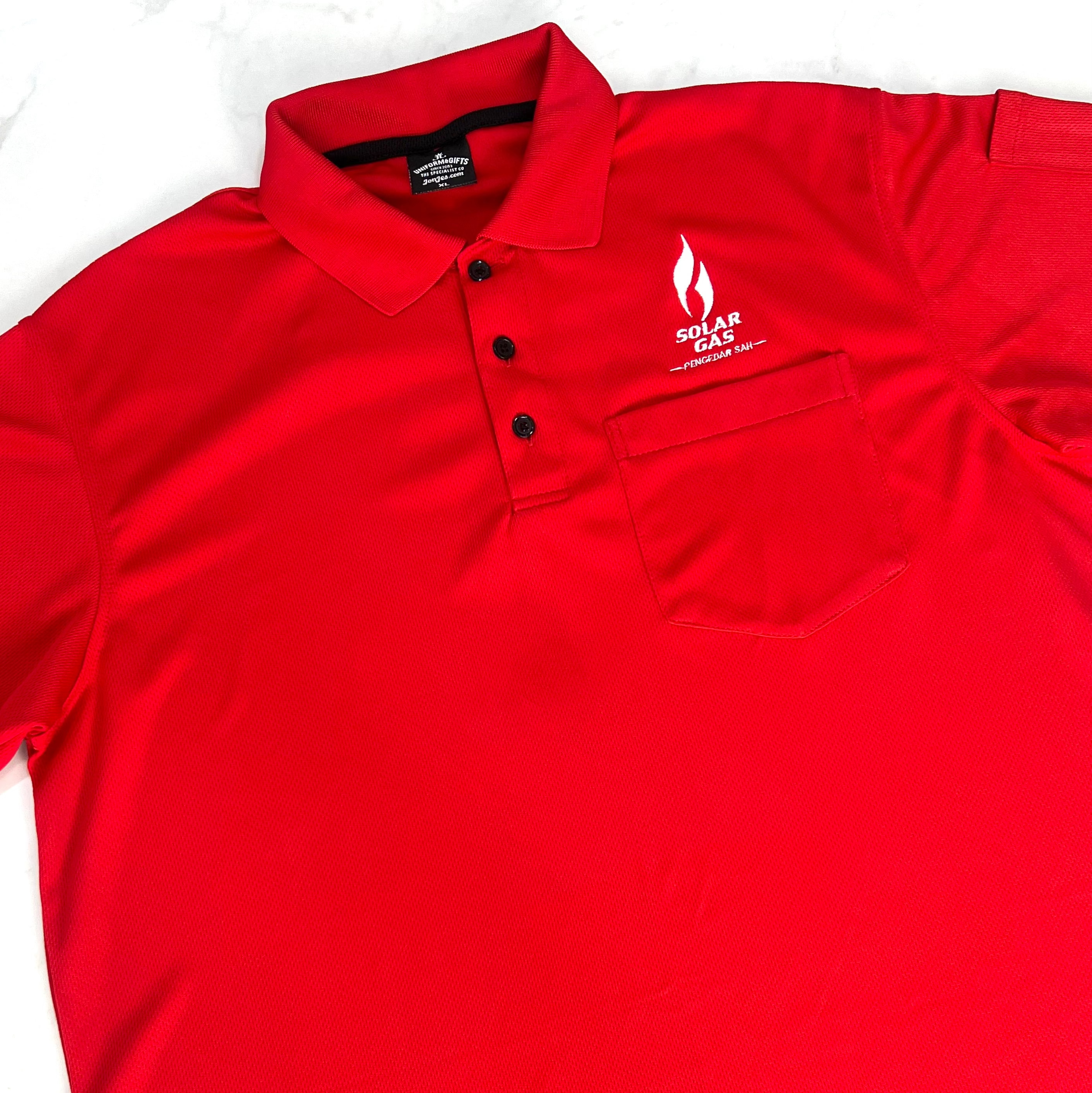 Custom Microfibre Eyelet Polo Tee with Pocket